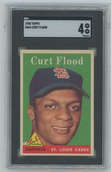 1958 Topps Curt Flood #464 SGC 4 VG-EX Rookie