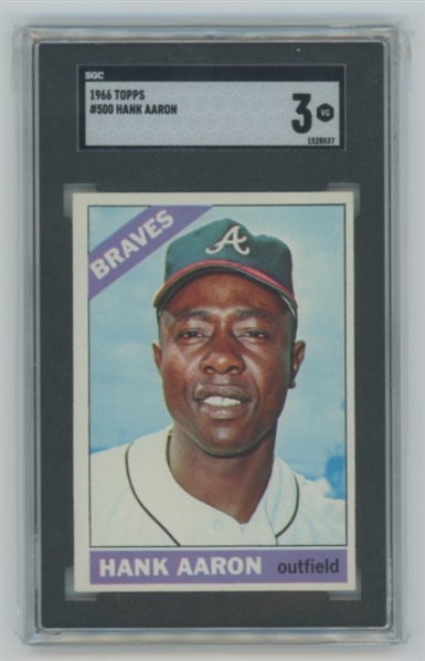 1966 Topps Hank Aaron #500 SGC 3 VG