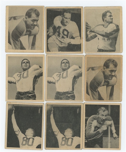 Lot of 17 1948 Bowman Football Cards 