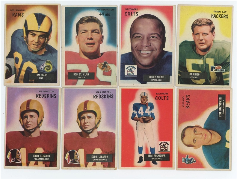 Lot of 25 1955 Bowman Football Cards with 6 HOF