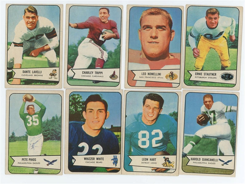 Lot of 28 1954 Bowman Football Cards with 5 HOF