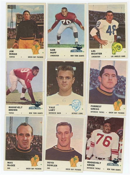 Lot of 46 1961 Fleer Football Cards w/HOF