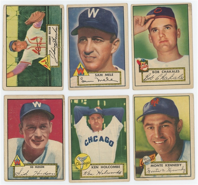 1952 Topps 19-card low grade lot (18 different cards)