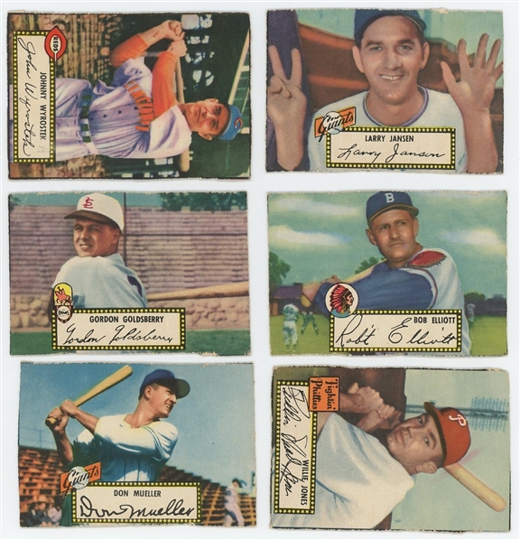 1952 Topps 18-card trimmed lot