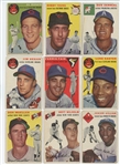 1954 Topps Baseball Starter set 27/250 w/ HOF Hoyt Wilhelm and the Ed and John OBrien #139 card (LOW GRADE)