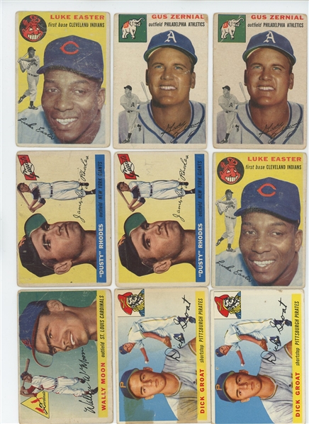 1954 1955 1956 Topps 46-card lot w/ Don Zimmer Rookie (LOW GRADE)