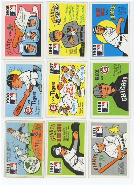 1971 Fleer Laughlin World Series Black Backs Lot of 80 cards (50 different) Half mid-grade Half low grade