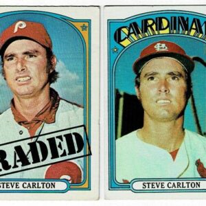 Lot of 2 1972 Steve Carlton #420 and Traded #751