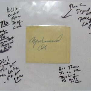 Muhammad Ali Signed Poem JSA Certified