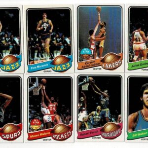 Lot of 104 1979-80 Topps Basketball w/ 32 HOFers incl. Maravich & Erving