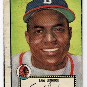 1952 Topps Baseball #27 Sam Jethroe Black Back