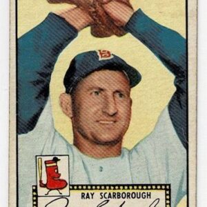 1952 Topps Ray Scarborough #43 Black Back