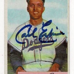 1954 Bowman Carl Erskine Signed Card