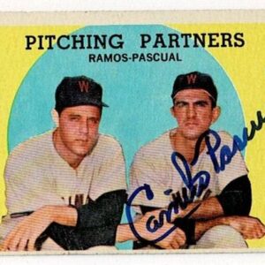 1959 Topps Pitching Partners Camilo Pascual Signed Card