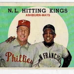 1959 Topps NL Hitting Kings Willie Mays, Richie Ashburn #317