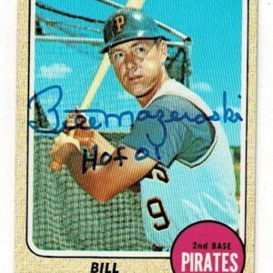 1968 Topps Bill Mazeroski Signed and Inscribed Card