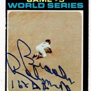 1971 Topps World Series Game 5 Brooks Robinson Signed and Inscribed Card