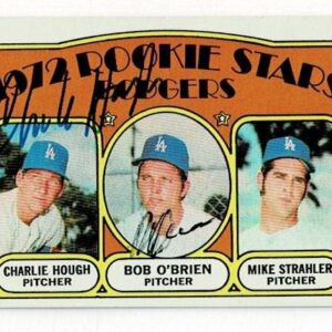 1972 Topps Charlie Hough Signed Card