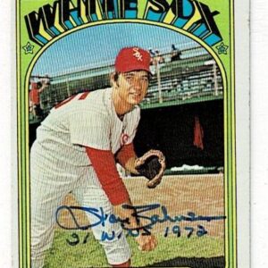 1972 Topps Stan Bahnsen  Signed and Inscribed Card