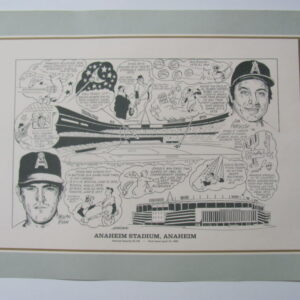 1990 Sporting News Litho Print Anaheim Stadium California Angels