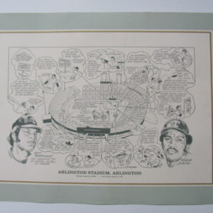 1990 Sporting News Litho Print Arlington Stadium Texas Rangers