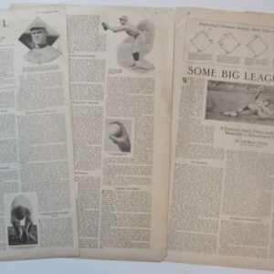 Lot of 2 1918 American Boy Magazine Pages George Sisler Articles
