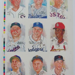 1985 Perez-Steele HOF Uncut Sheet w/ Lou Brock & Harmon Killebrew