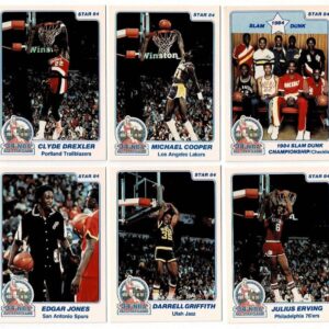 1984 Star Slam Dunk Set 11 Cards w/ Julius Erving, Dominique Wilkens