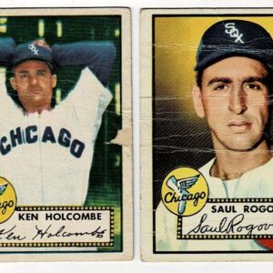 Lot of 2 1952 Topps Baseball Cards Chicago White Sox