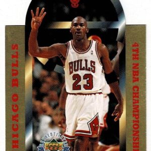 1996 UD Die Cut Limited Edition Bulls Championship Card #15,211/25,000 Jordan