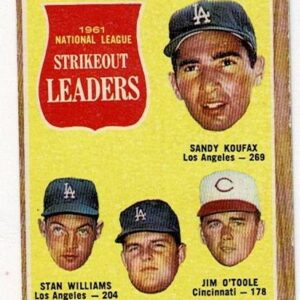 1962 Topps NL Strikeout Leaders Sandy Koufax #60