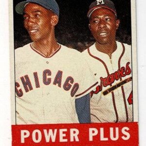 1963 Topps Power Plus Ernie Banks & Hank Aaron #242