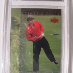 2001 Upper Deck - Tiger's Tales Tiger Woods #TT22 Rookie Beckett Graded 9