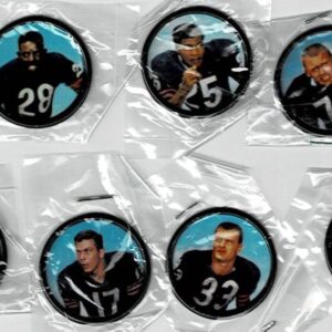 1962 Salada Football Coins Chicago Bears Lot of 7