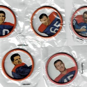 1962 Salada Football Coins Buffalo Bills Lot of 5
