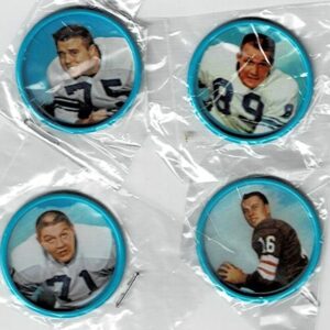 1962 Salada Football Coins Detroit Lions Lot of 4