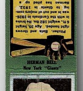 1934 Diamond Matchbook Herman Bell Matchbook Cover