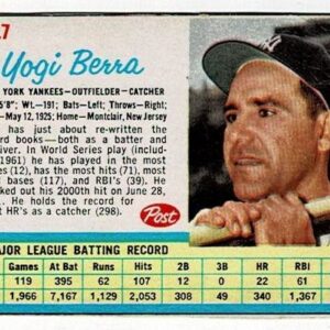 1962 Post Yogi Berra #7
