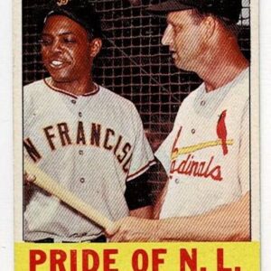 1963 Topps Pride of NL Willie Mays, Stan Musial
