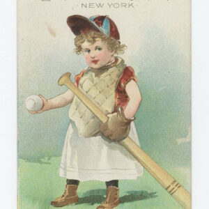1902 H804 Casey at the Bat Victorian Trade Card - Metropolitan Life Ad