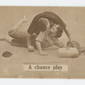 1910 Baseball Postcard A Chance Play