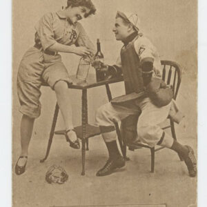 1910 Baseball Postcard A High Ball