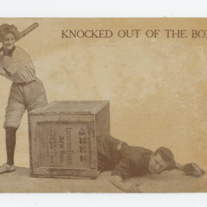 1910 Baseball Postcard Knocked Out of the Box