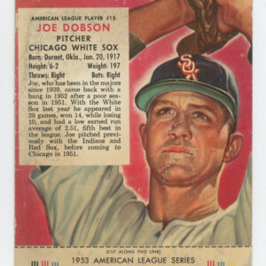 1953 Red Man Tobacco with Tab Joe Dobson AL #15