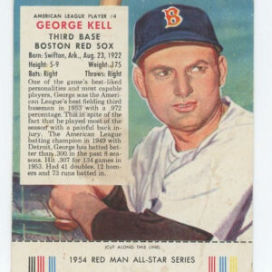 1954 Red Man Tobacco with Tab George Kell AL #4