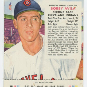 1955 Red Man Tobacco with Tab Bobby Avila AL #15