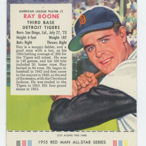 1955 Red Man Tobacco with Tab Ray Boone AL #1