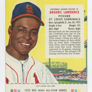 1955 Red Man Tobacco with Tab Brooks Lawrence NL #4