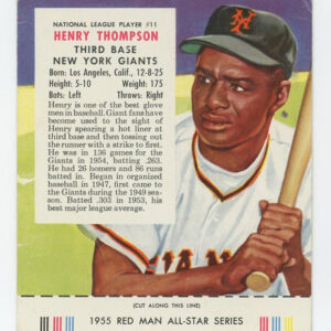 1955 Red Man Tobacco with Tab Hank Thompson NL #11