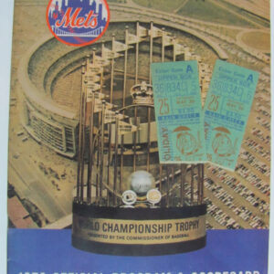 1970 New York Mets Program Nolan Ryan 16th Career Win w/ Ticket Stubs